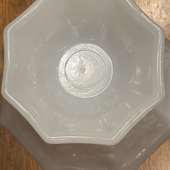 Vtg. Westmoreland milk glass, pedestal, candy dish w/lid. - Picture 6 of 6